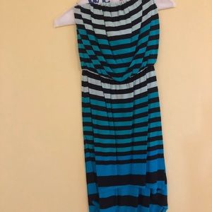 Express cotton strapless dress